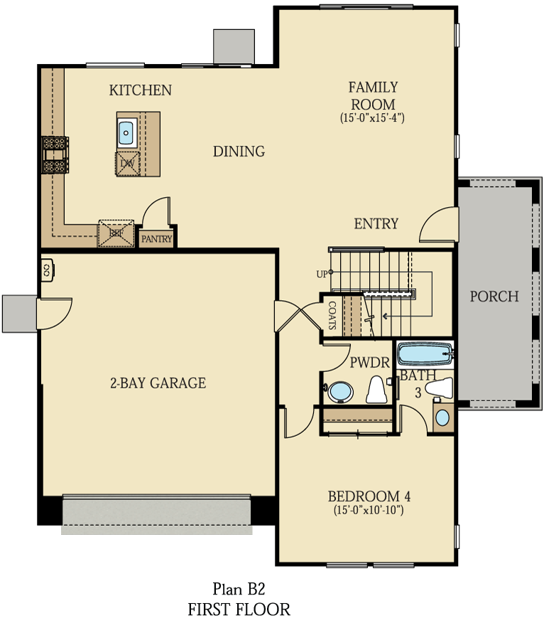 Creston at One Lake Floor Plan | Residence 2 | Floor 1