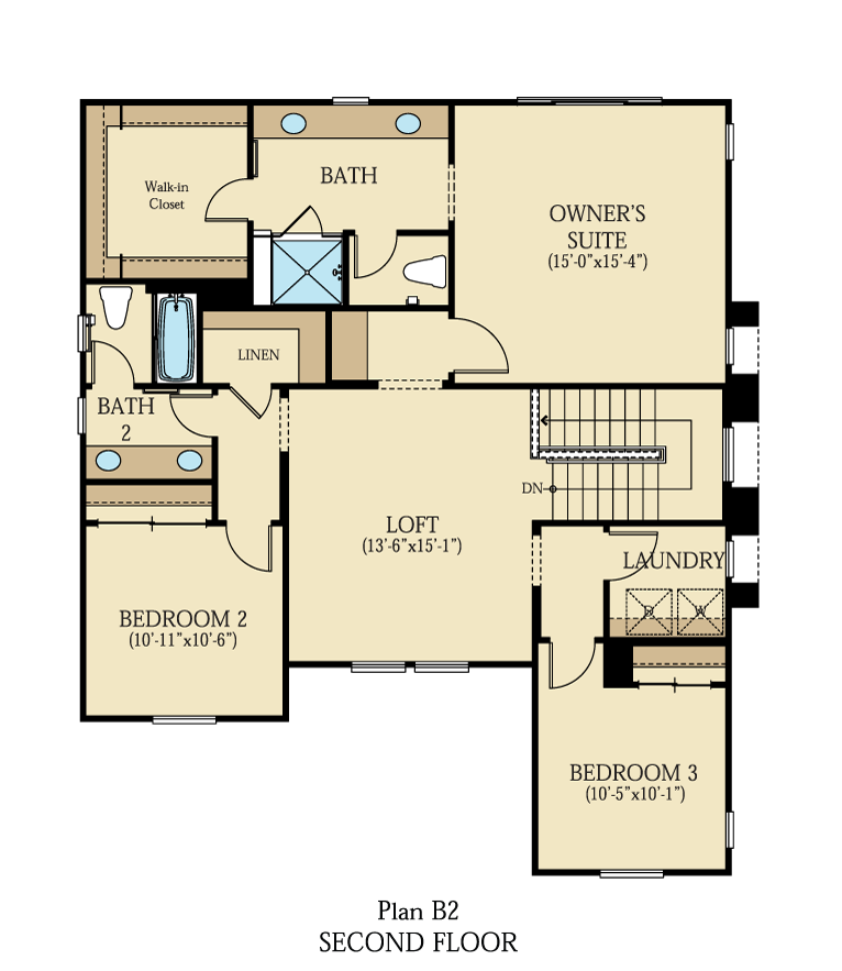 Creston at One Lake Floor Plan | Residence 2 | Floor 2